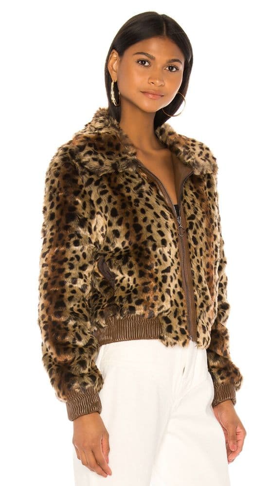 ASTR the Label: Leopard Fur Jacket - Image 2