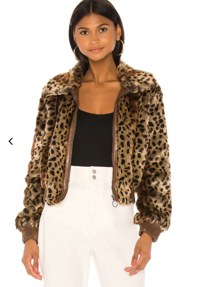 ASTR the Label: Leopard Fur Jacket - Image 3