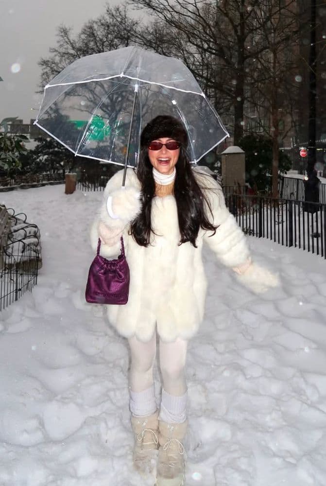 Vintage Ivory Faux Mink Coat - Image 1
