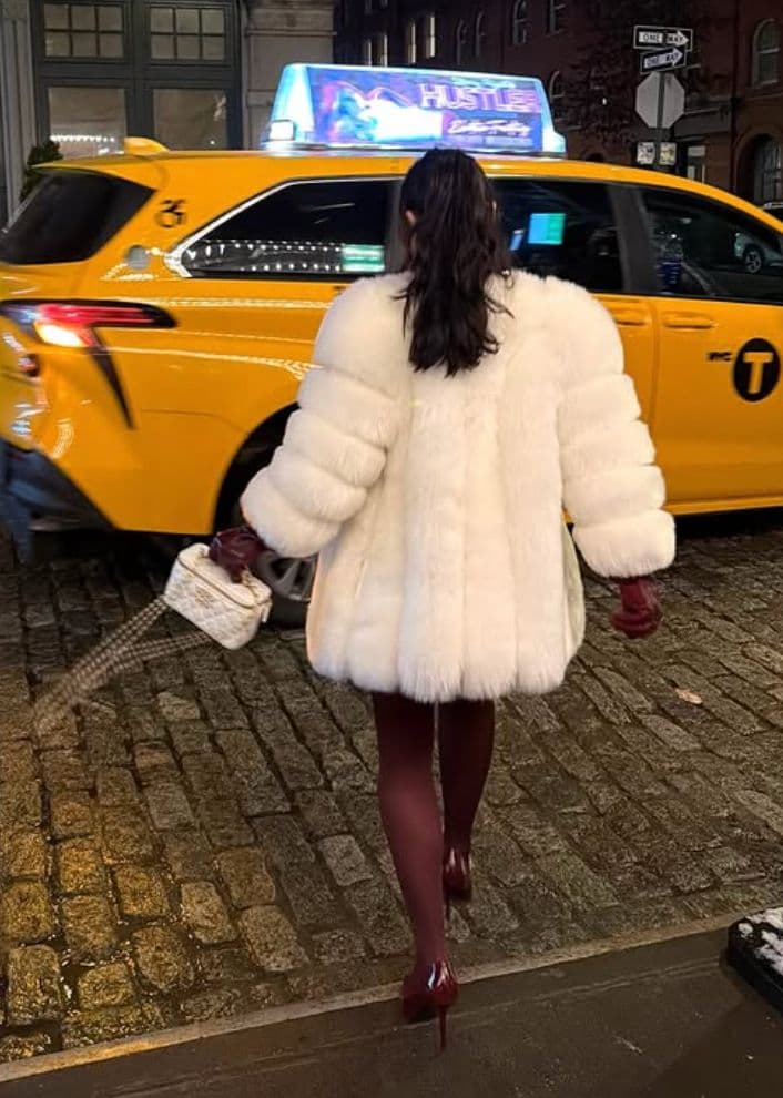 Vintage Ivory Faux Mink Coat - Image 4