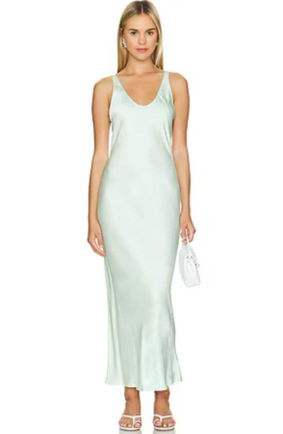 L'AGENCE Akiya Tank Dress Seafoam - Image 2