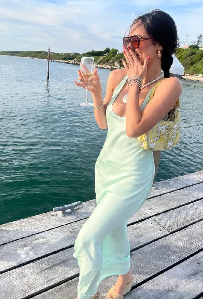 L'AGENCE Akiya Tank Dress Seafoam - Image 3