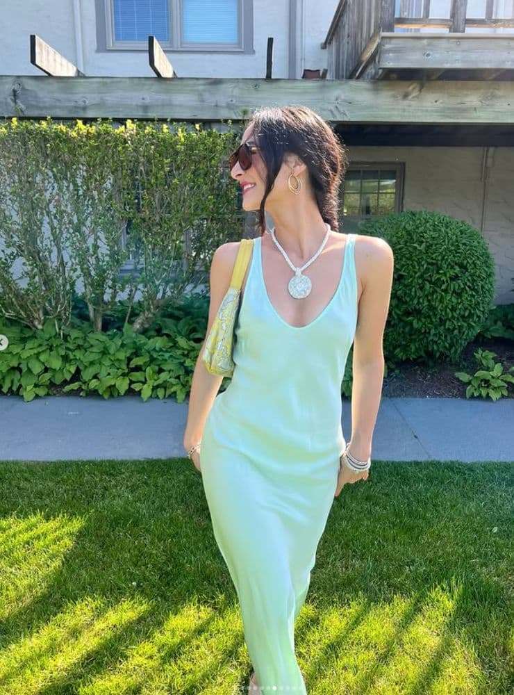 L'AGENCE Akiya Tank Dress Seafoam - Image 4