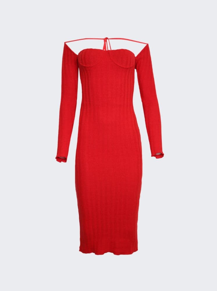 LAQUAN SMITH Off The Shoulder Midi Dress - Image 3