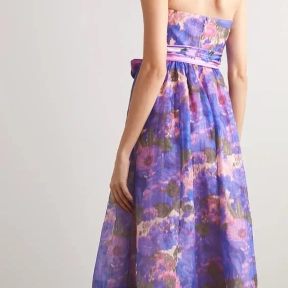 High Tide belted floral-print linen and silk-blend midi dress - Image 3