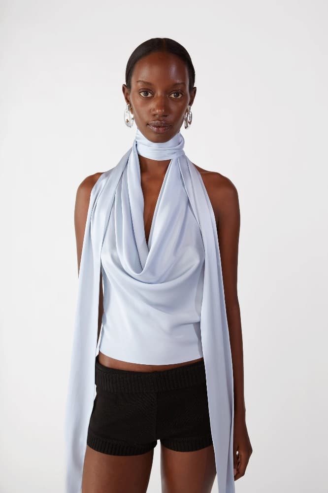 Orseund Iris Cowl Neck Halter Top Size M - Image 1