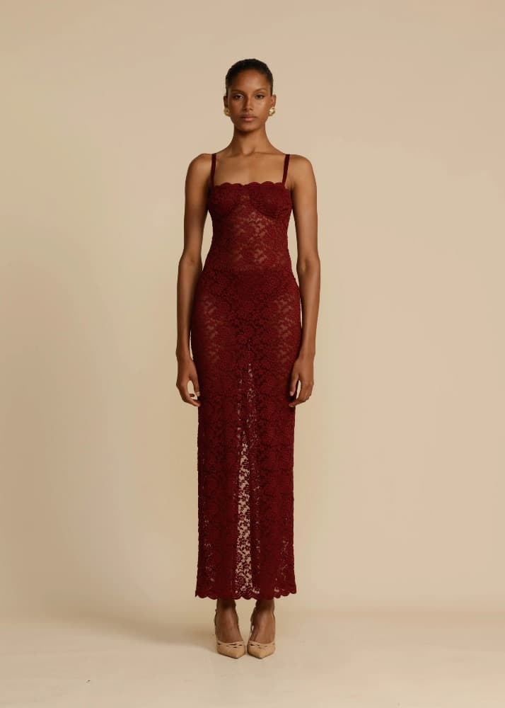 Arcina Ori Margot Dress - Wine Size M - Image 3