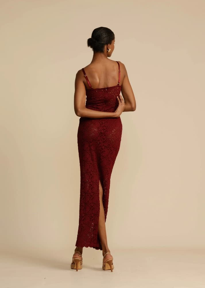 Arcina Ori Margot Dress - Wine Size M - Image 4