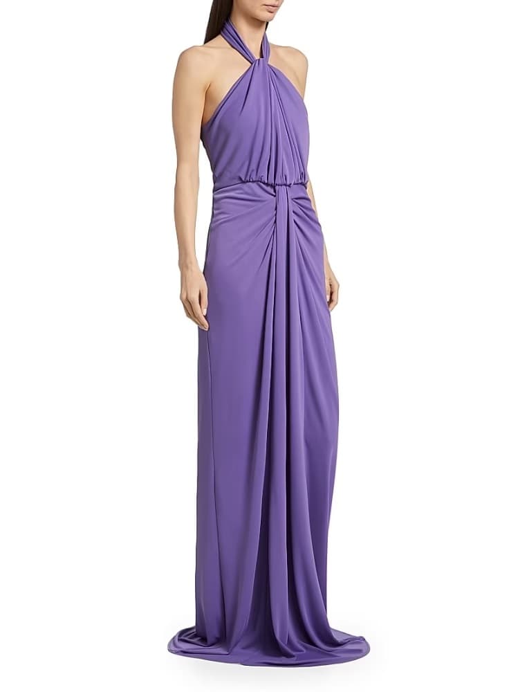 Cinq à Sept  Kaily Jersey Halter Gown Size 2 - Image 1