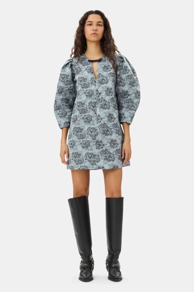GANNI Floral jacquard minidress Size 40 - Image 1