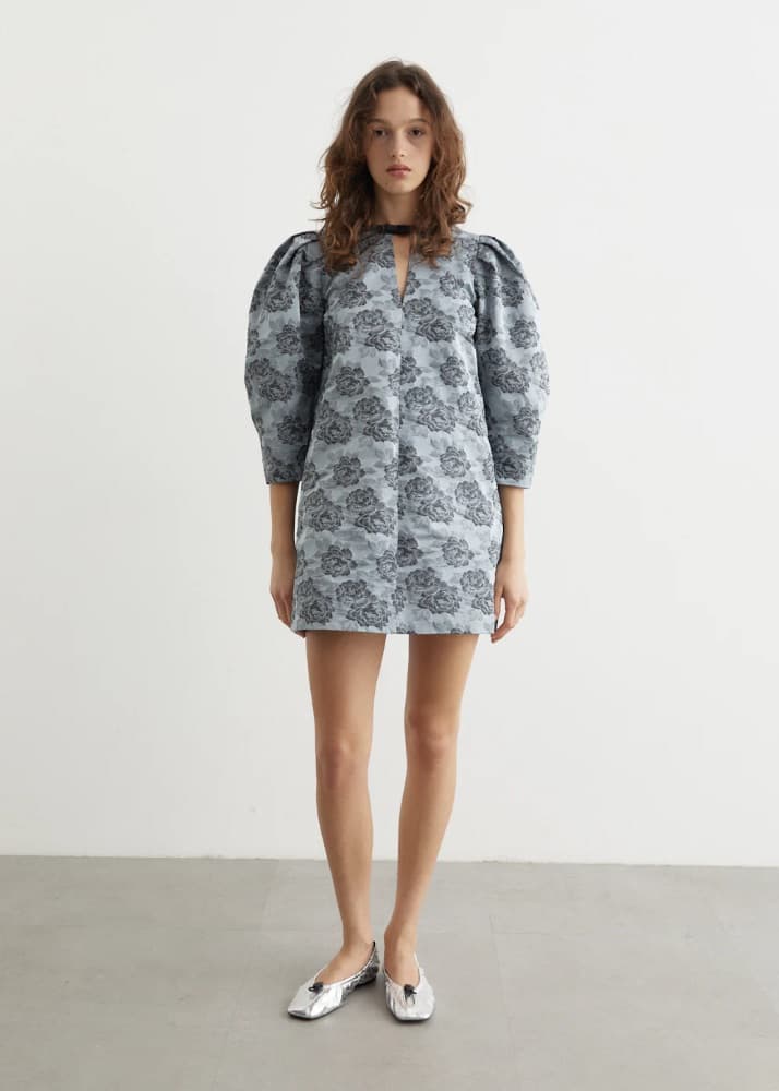 GANNI Floral jacquard minidress Size 40 - Image 2