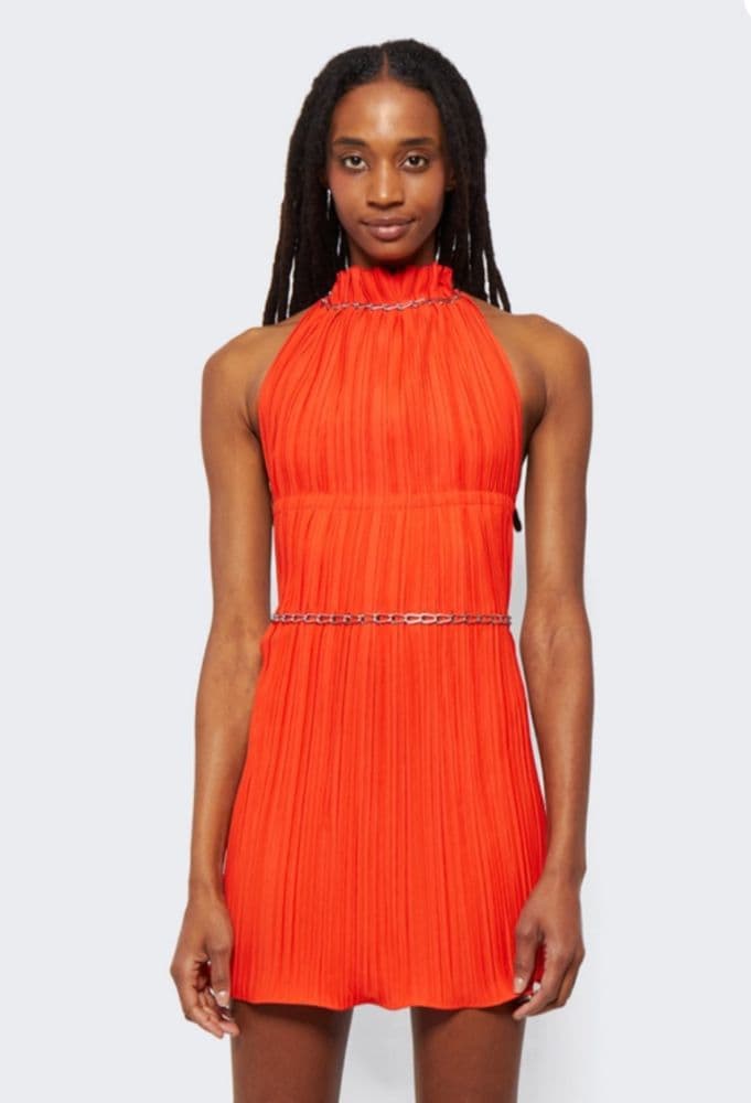 Dion Lee Chain Pleat Halter Mini Dress - Image 2