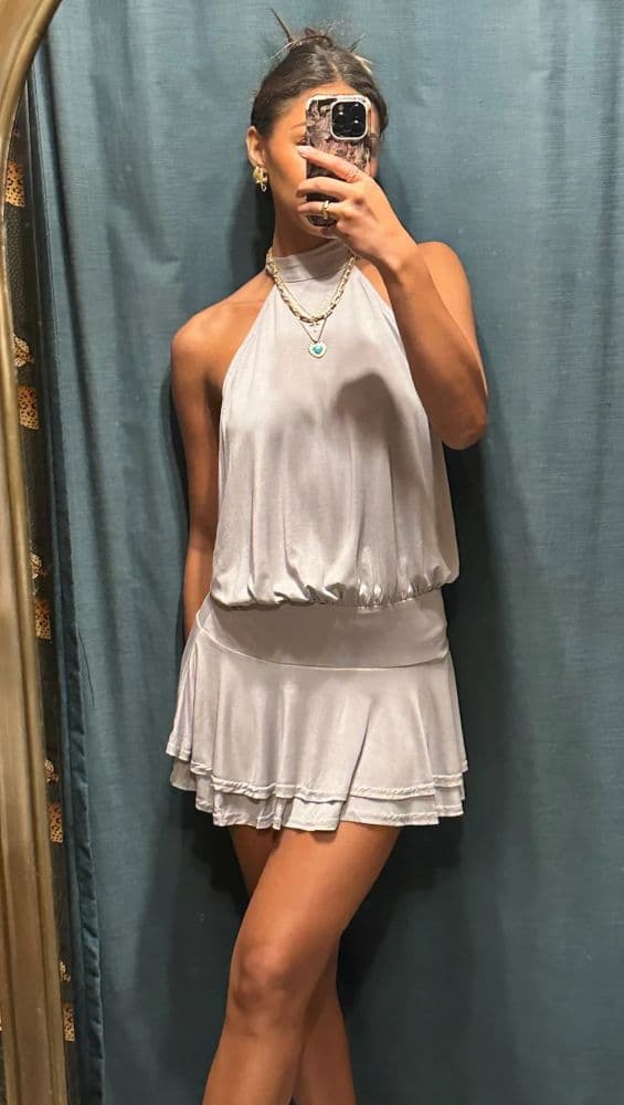 Animari Grey Halter Dress - Image 1