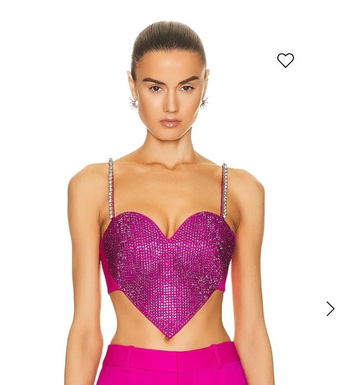 AREA Pink Crystal Bra Top - Image 2
