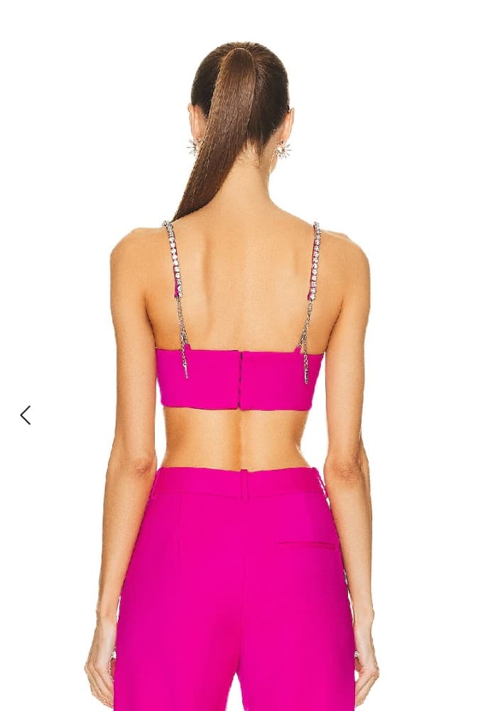 AREA Pink Crystal Bra Top - Image 4