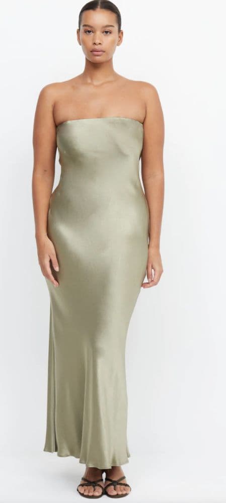 Bec & Bridge Moon Dance Strapless Dress - Sage Size 6 - Image 1