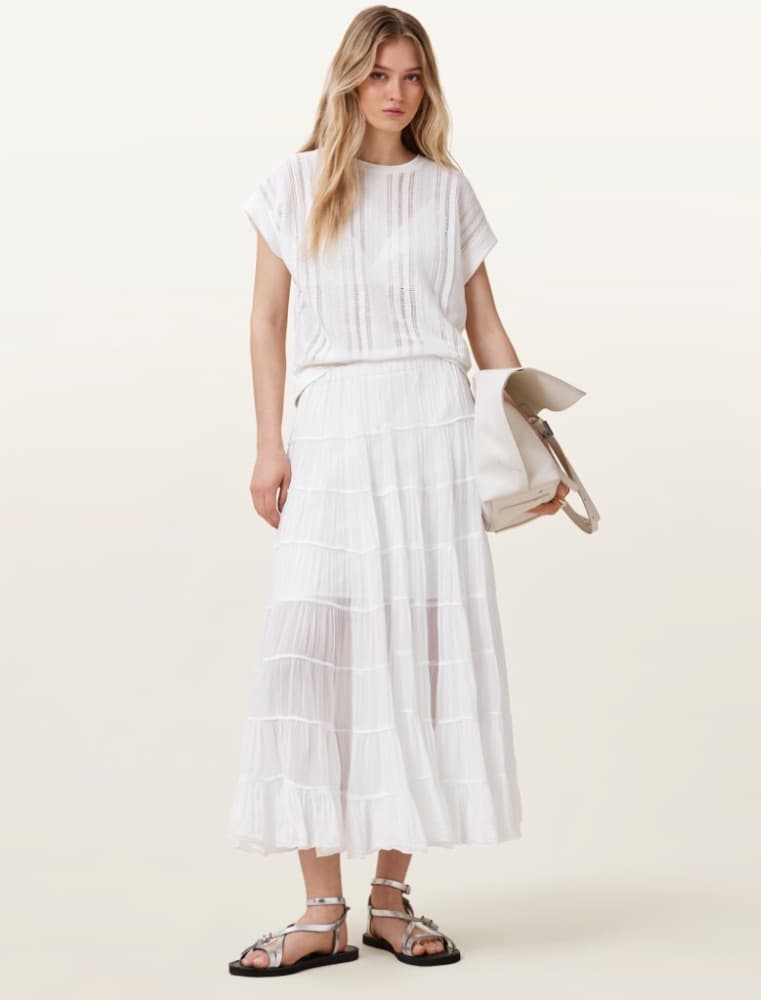AllSaints White Midi Skirt - Image 2