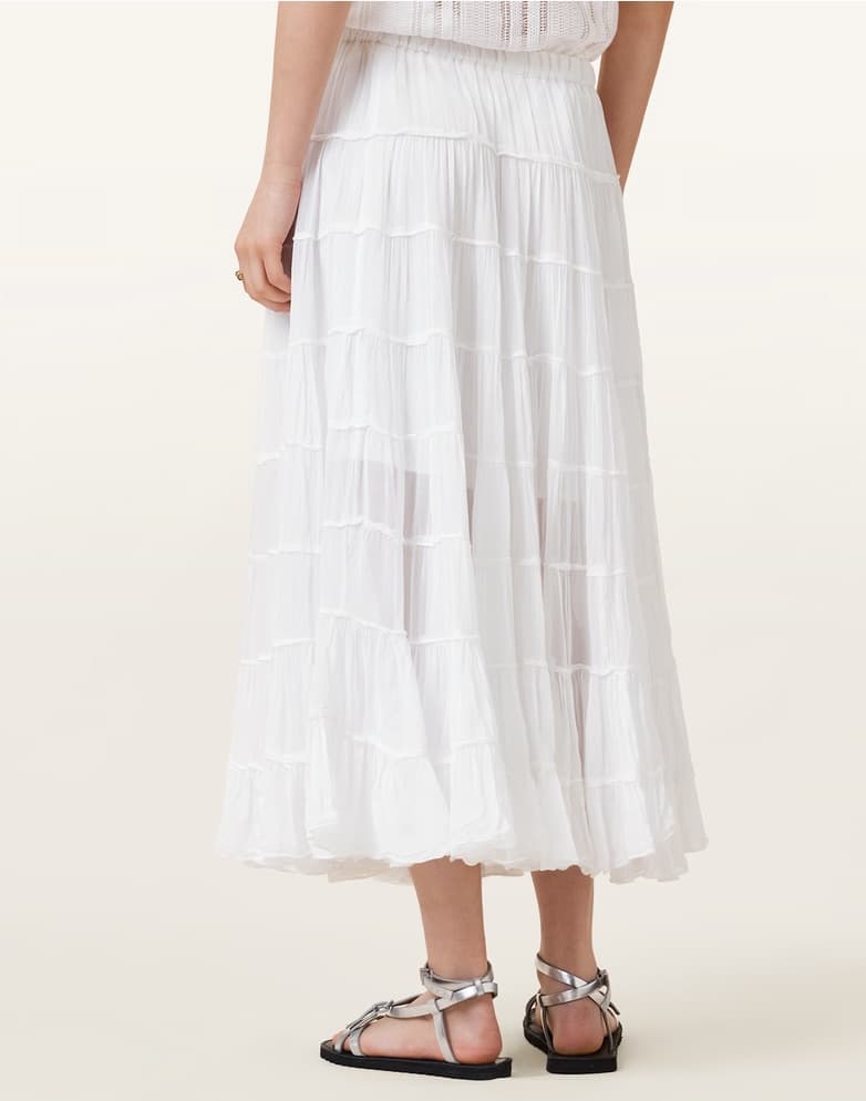 AllSaints White Midi Skirt - Image 4