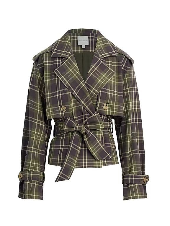 Favorite Daughter Cropped Charles Trench & Fantasy Sheer Top - Image 1