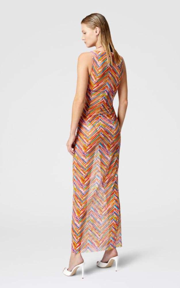 Missoni Long sleeveless dress in printed tulle - Image 3