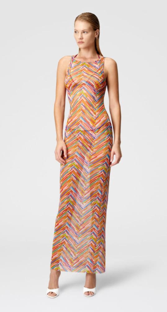 Missoni Long sleeveless dress in printed tulle - Image 4