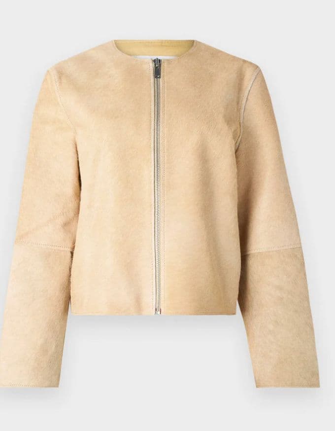 Samsøe Samsøe SALYDIA - Leather jacket - dusty yellow - Image 1