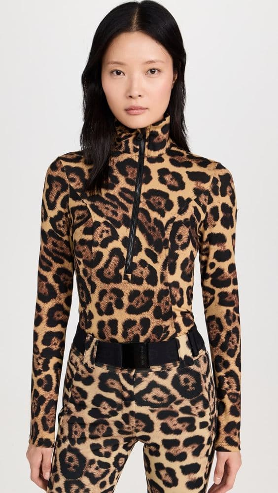 Goldbergh Leona Ski Pully Top in Leopard - Image 1