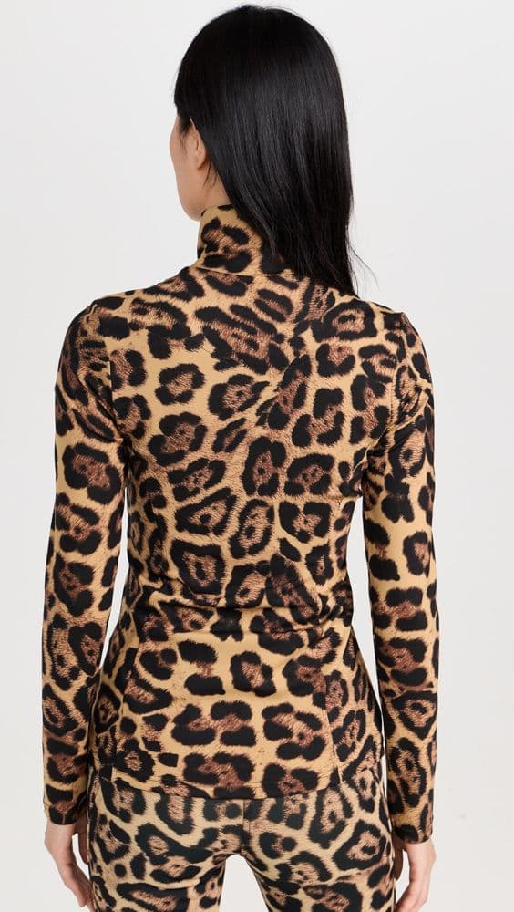 Goldbergh Leona Ski Pully Top in Leopard - Image 2