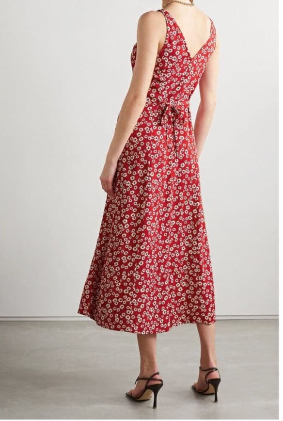 Reformation Red/White Floral Dress - Image 2