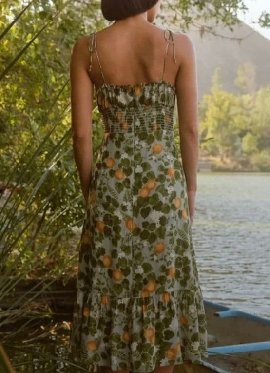 Citrus Print Midi Dress - Image 3