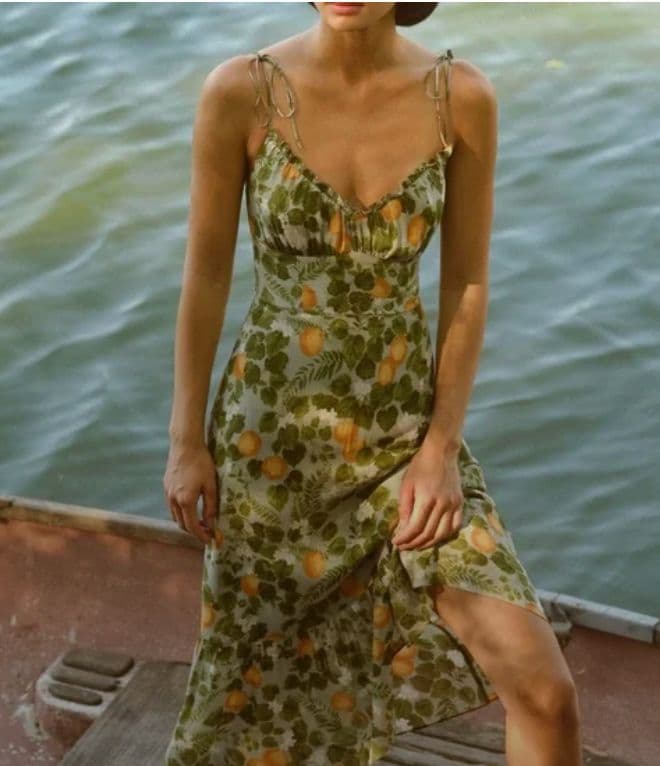 Citrus Print Midi Dress - Image 1