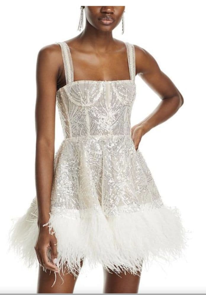 Bronx & Banco Mademoiselle Beaded Mini Dress - Image 1
