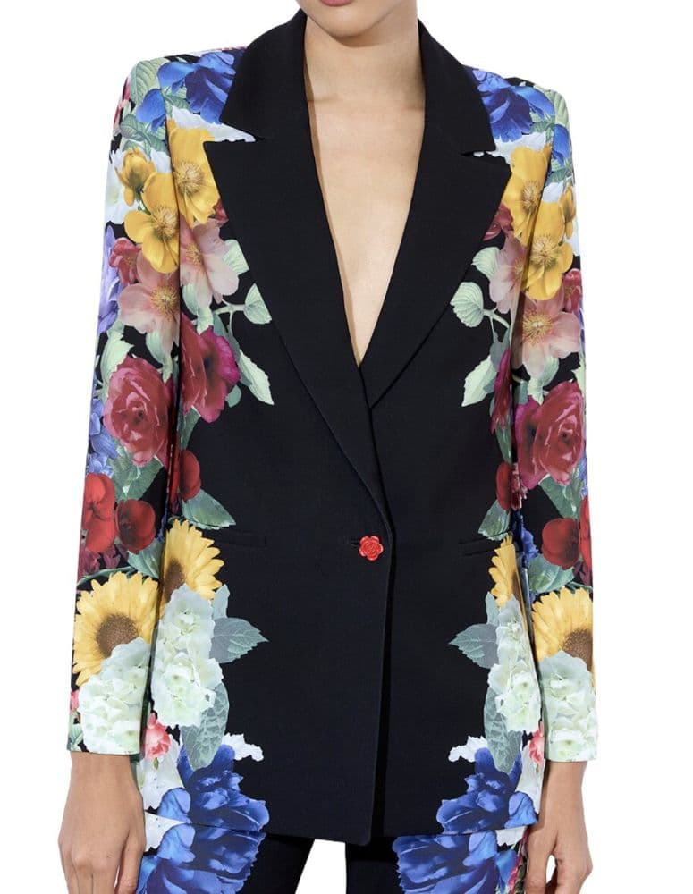 Blazer In Black Floral - Image 1