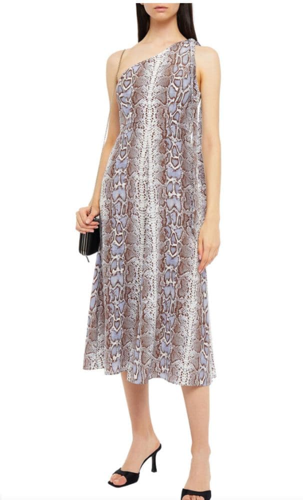 Zimmerman Snake Silk Crepe de Chine Midi Dress - Image 2
