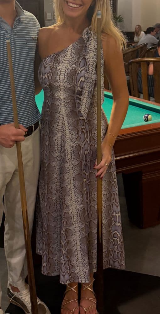Zimmerman Snake Silk Crepe de Chine Midi Dress - Image 3