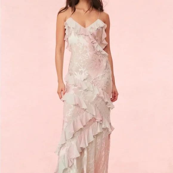 Loveshackfancy green and pink rialto dress - Image 2