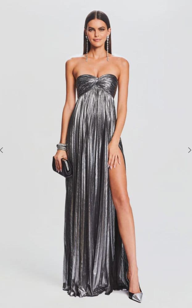 Retrofete Zoa Dress in Gunmetal - Image 1
