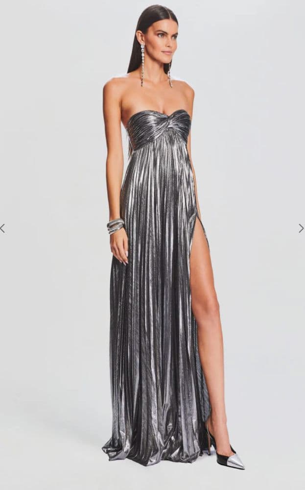 Retrofete Zoa Dress in Gunmetal - Image 2
