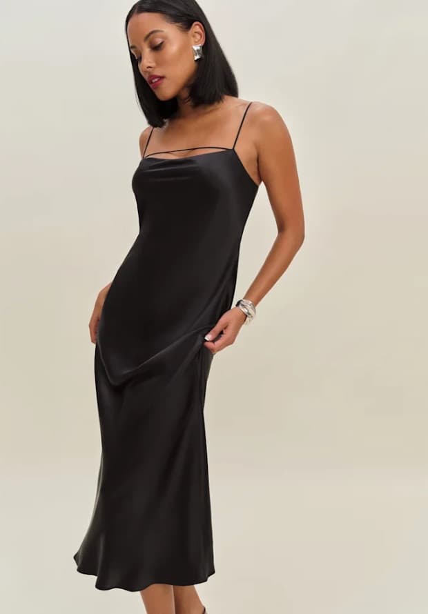 Reformation Cardi Silk Dress - Image 1