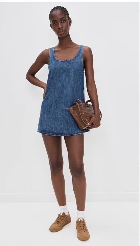 Parke Dark Wash Denim Mini Dress - Image 1