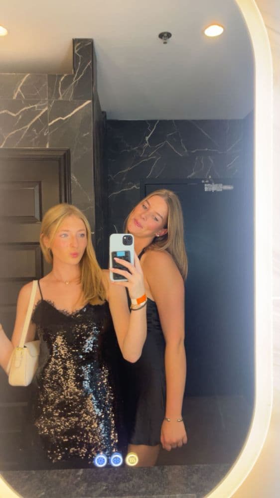 Black Lace Sparkly Mini Dress - Image 2