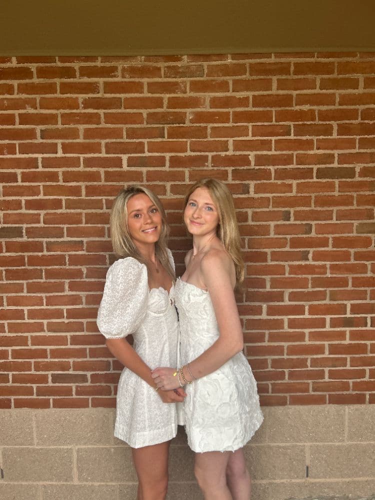 White Floral Mini Dress - Image 2