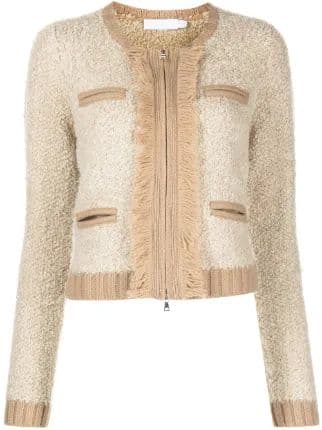 Simkhai Bouclé Tweed Jacket | Structured Luxury Layer | Size XS - Image 1