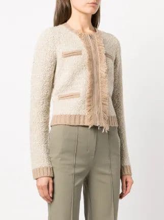 Simkhai Bouclé Tweed Jacket | Structured Luxury Layer | Size XS - Image 4