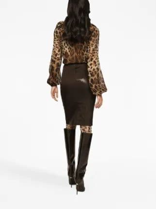Dolce & Gabbana Leopard Silk Blouse | Iconic Statement Top | IT 40 (US 4) - Image 2