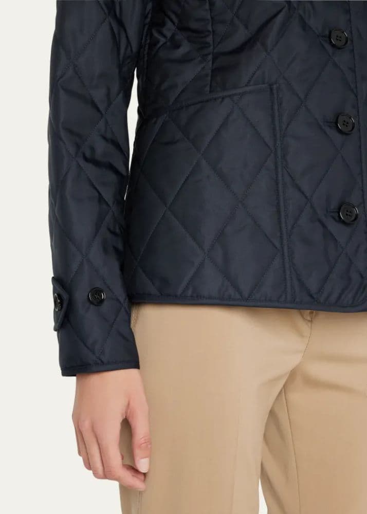 Burberry Diamond Quilted Jacket | Midnight | Heritage Outerwear - Image 3