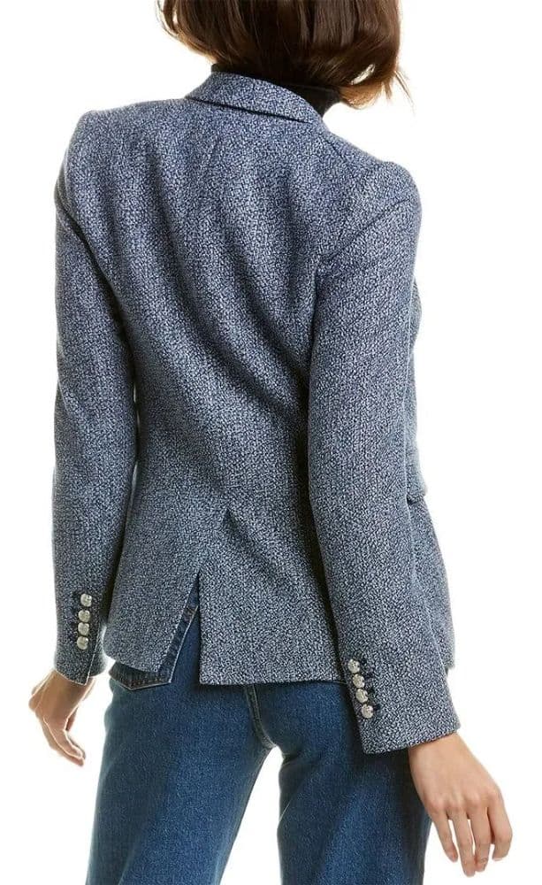 Veronica Beard Cutaway Blazer | Navy | Size 4 | Tailored Luxury - Image 3
