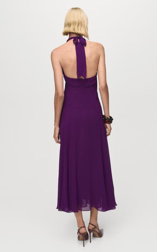 Mango Purple Halter Dress - Image 3