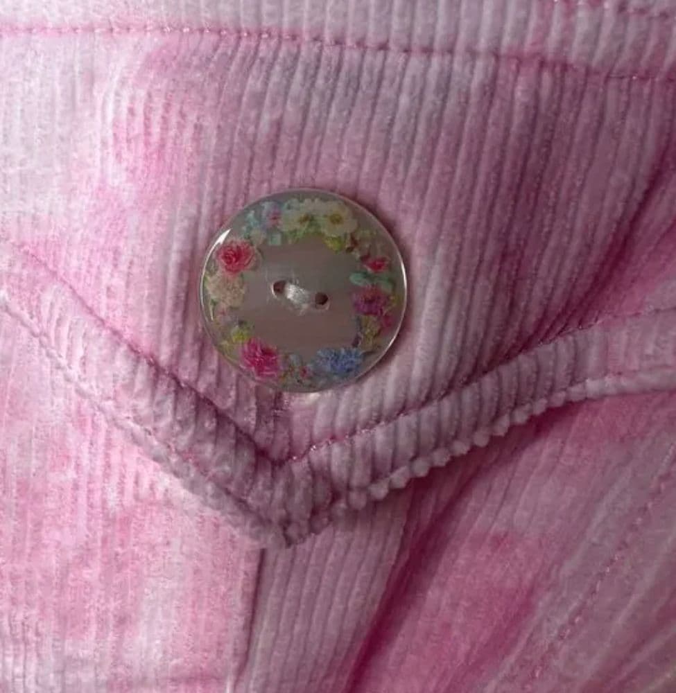 Love Shack Fancy Pink Corduroy Jumpsuit - Image 2
