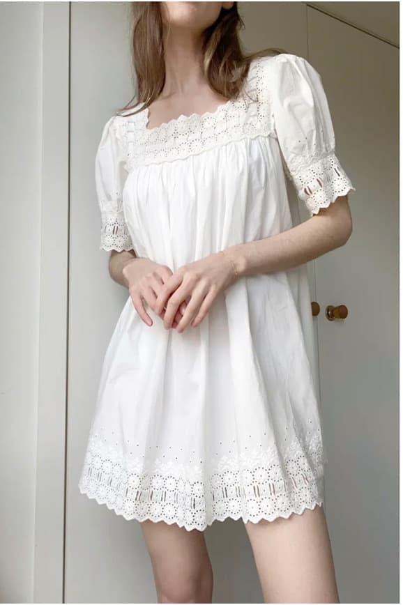 Doen Sterling Eyelet Mini Dress - Image 1